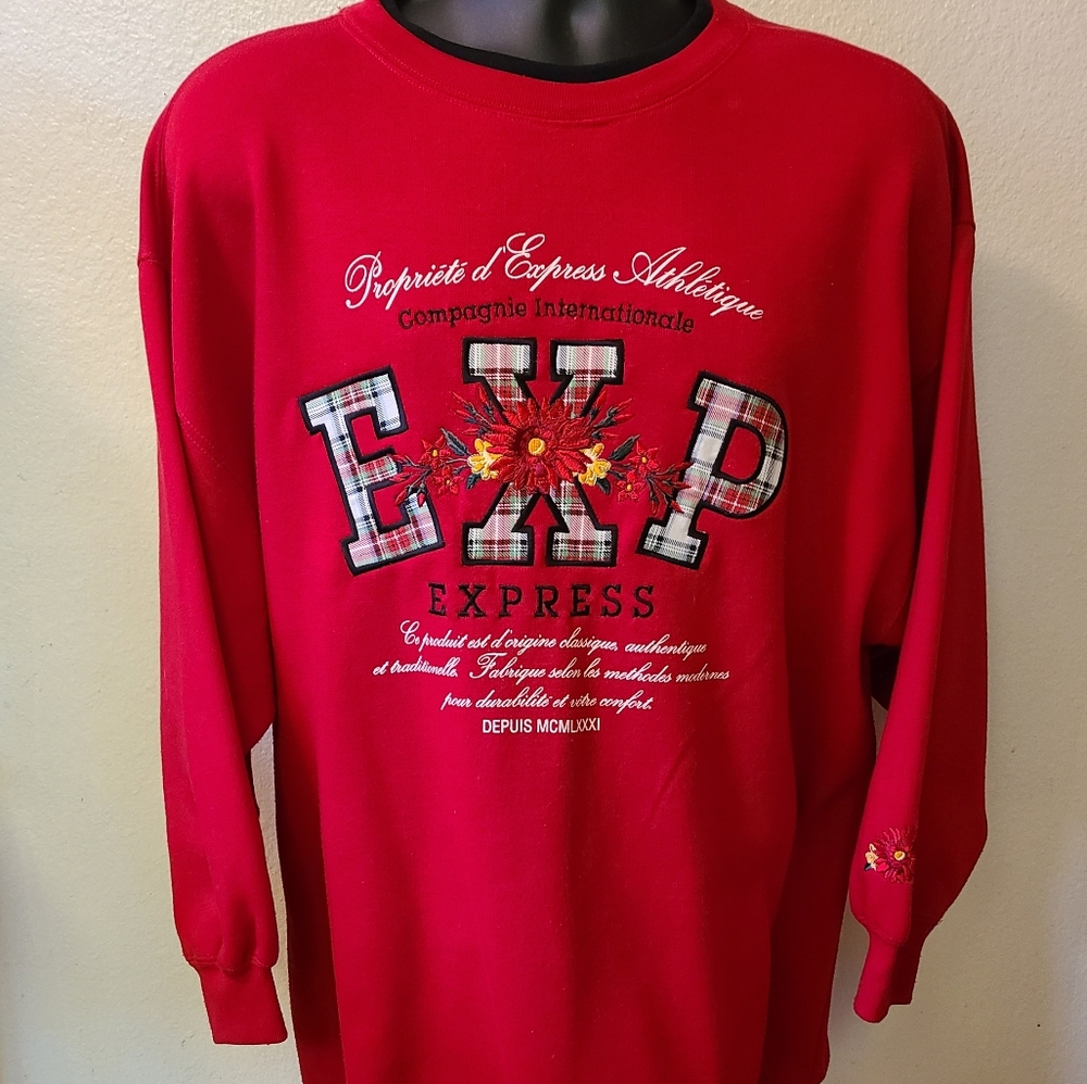 Vintage Express Athletique Embroidered Sweatshirt